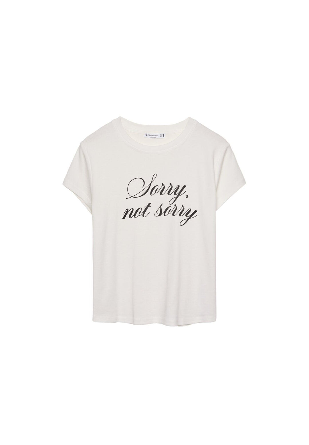 Moudda STRADIVARIUS - T-Shirt M/C Fitted Texte Noir - Tunisie 1