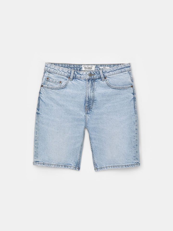 Moudda PULL & BEAR - Bermuda Denim Slim Basique - Tunisie 2