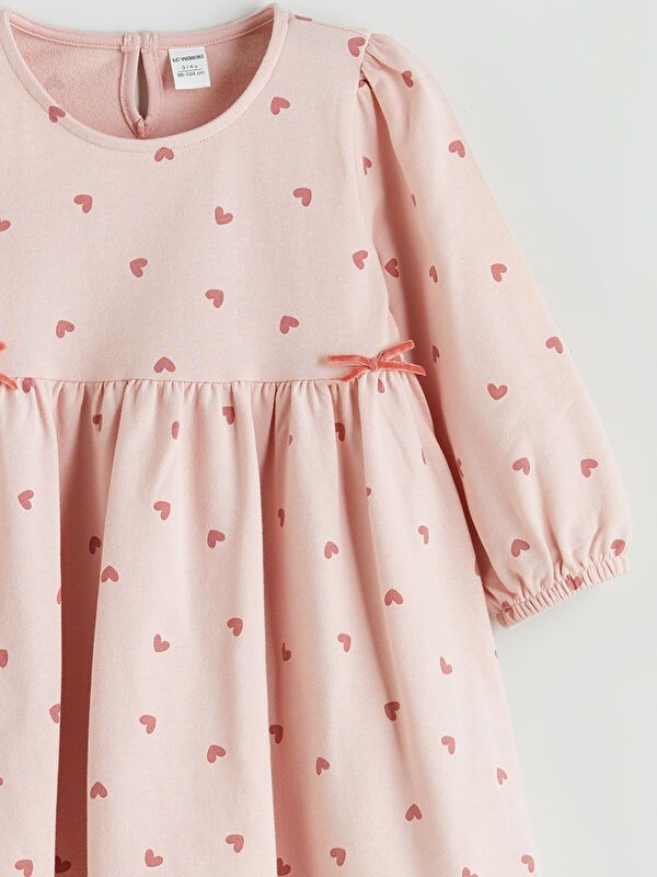 Moudda LC Waikiki - Robe en jersey manches longues Fille Imprimé rose - Tunisie 3