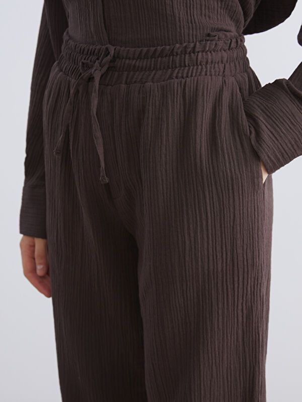 Moudda LC Waikiki - Pantalon tissé fin Femme Brun - Tunisie 3