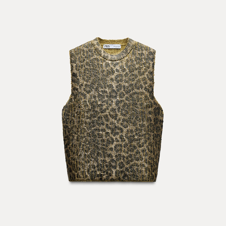 Moudda ZARA - Gilet effet métallisé imprimé animalier - Tunisie 2