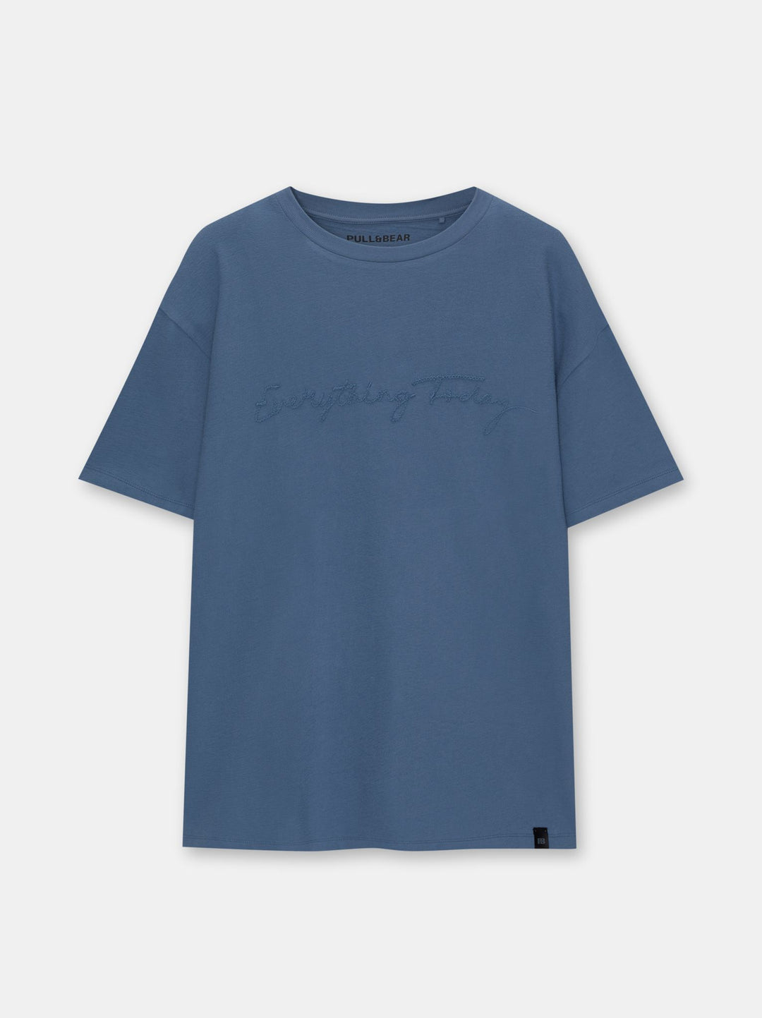 Moudda PULL & BEAR - T-Shirt Demi-Manches Corde Brodée Frase Poitrine - Tunisie 3
