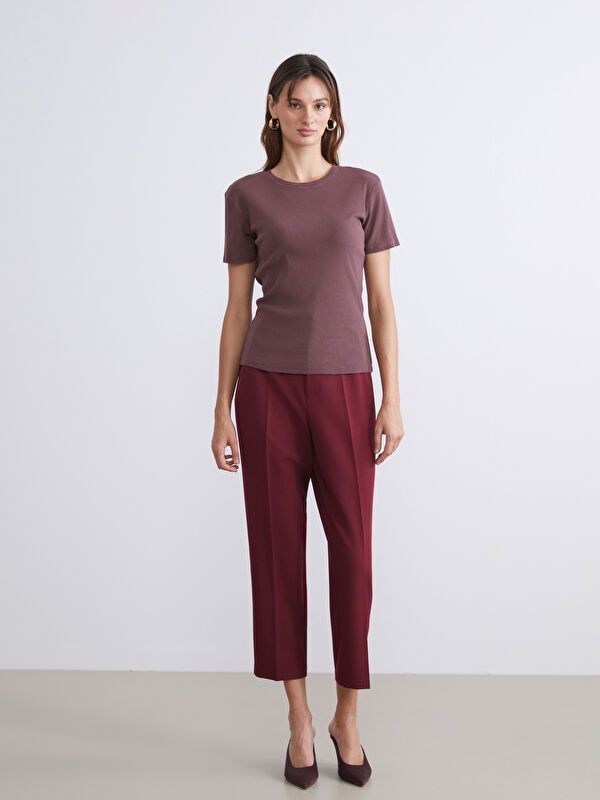 Moudda LC Waikiki - Body jersey manches courtes Femme Brun - Tunisie 2