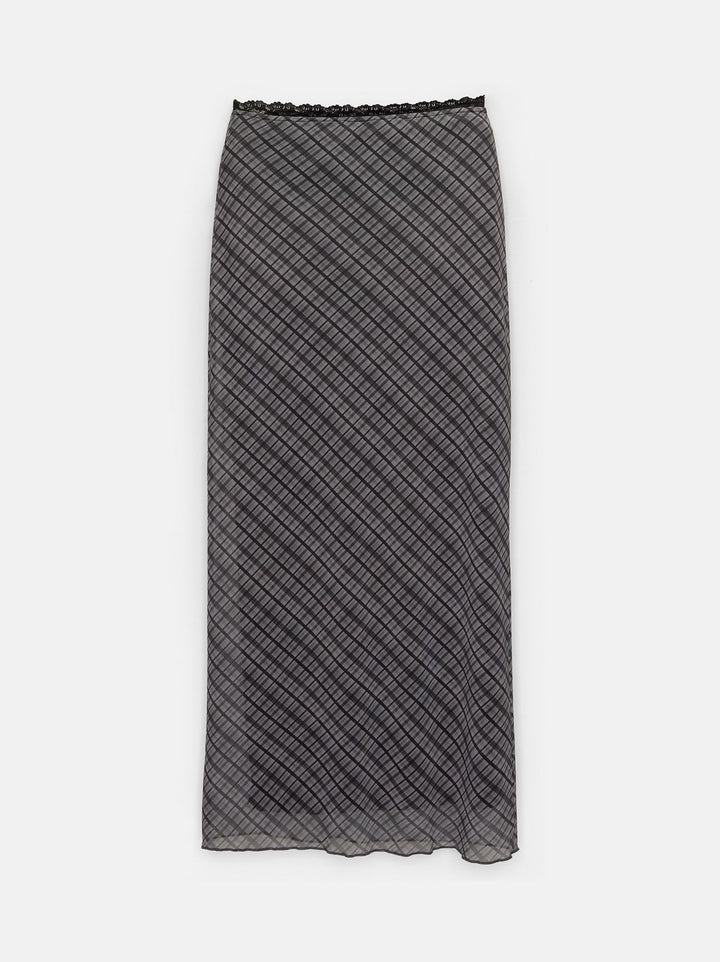 Moudda PULL & BEAR - Jupe Midi à Carreaux Détail Dentelle En Ligne - Tunisie 1