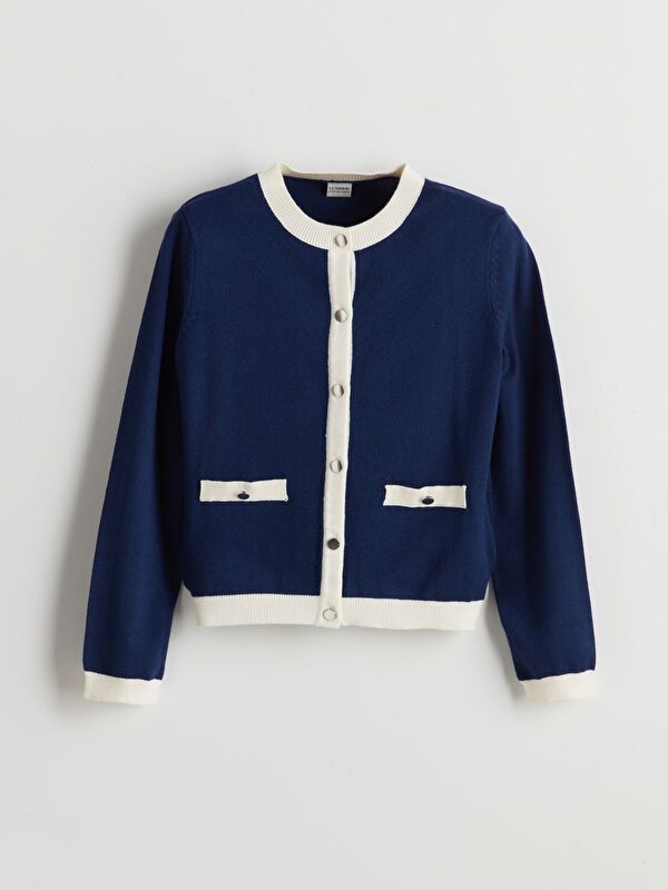 Moudda LC Waikiki - Cardigan en tricot Fille Marine - Tunisie 1