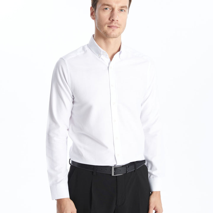 Moudda LC Waikiki - Chemise tissée manches longues Homme Buxe blanc - Tunisie 2