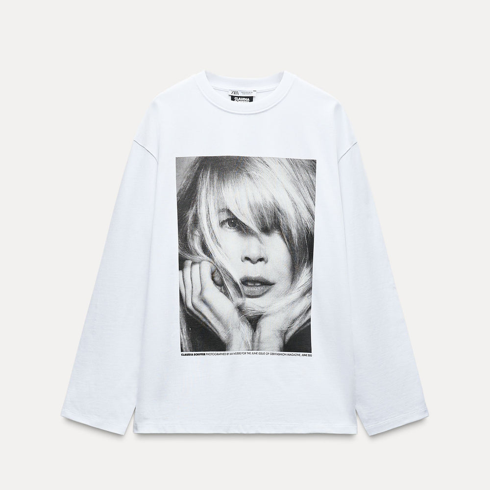 Moudda ZARA - T-shirt Imprimé Claudia Schiffer - Tunisie 2