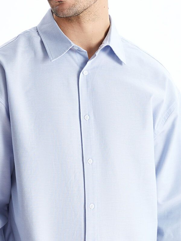 Moudda LC Waikiki - Chemise tissée manches longues Homme Bleu - Tunisie 3