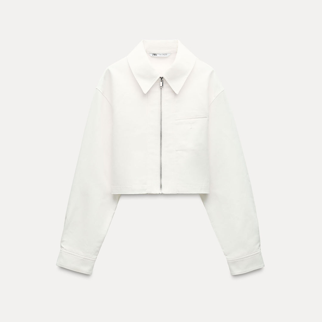Moudda ZARA - Veste courte col chemise liseré poche - Tunisie 2