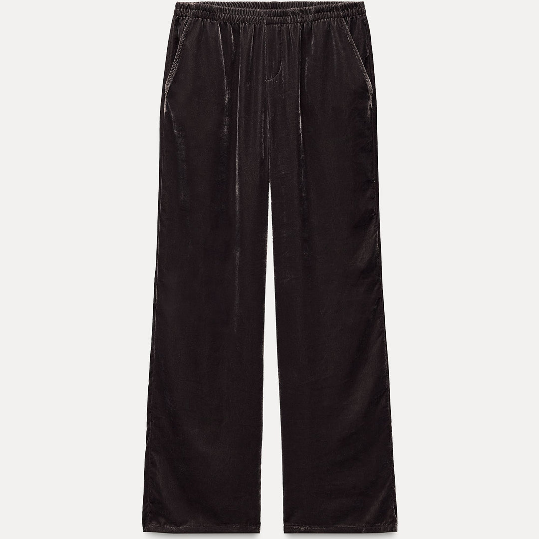 Moudda ZARA - Pantalon pyjama en velours, cordon à la taille – ensemble - Tunisie 1