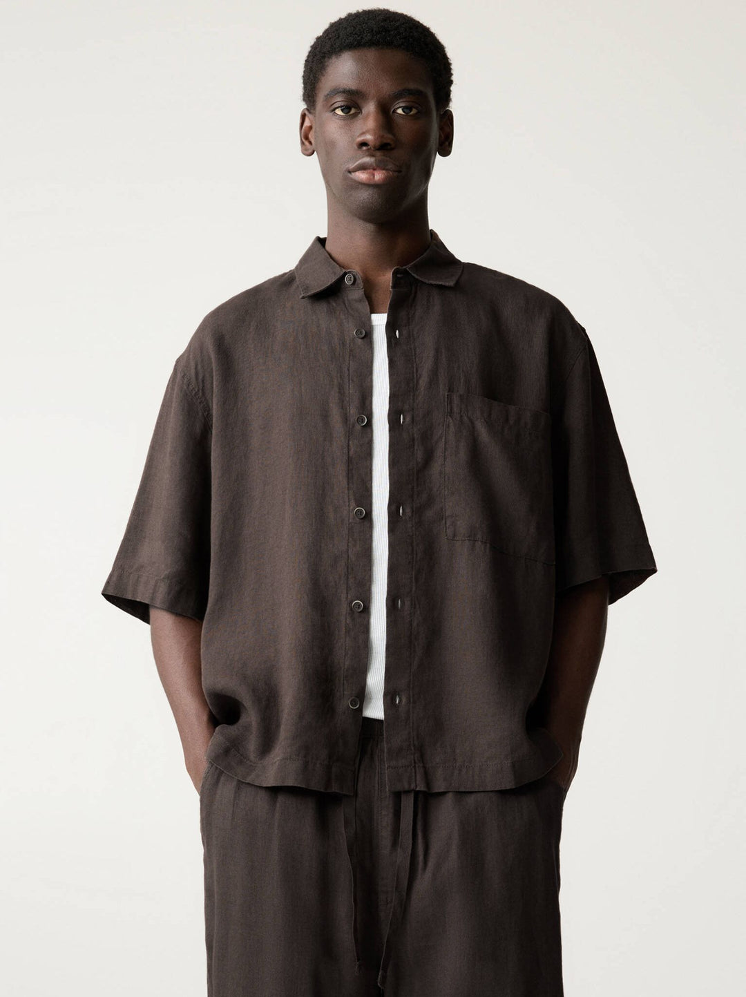Moudda PULL & BEAR - Chemise Basique - 100% Lin - Tunisie 2