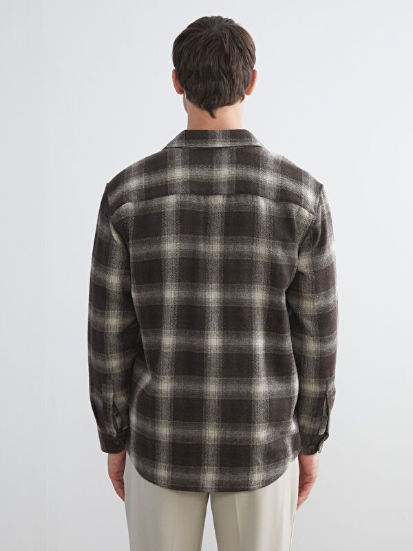 Moudda LC Waikiki - Chemise tissée manches longues Homme A carreaux bruns - Tunisie 4