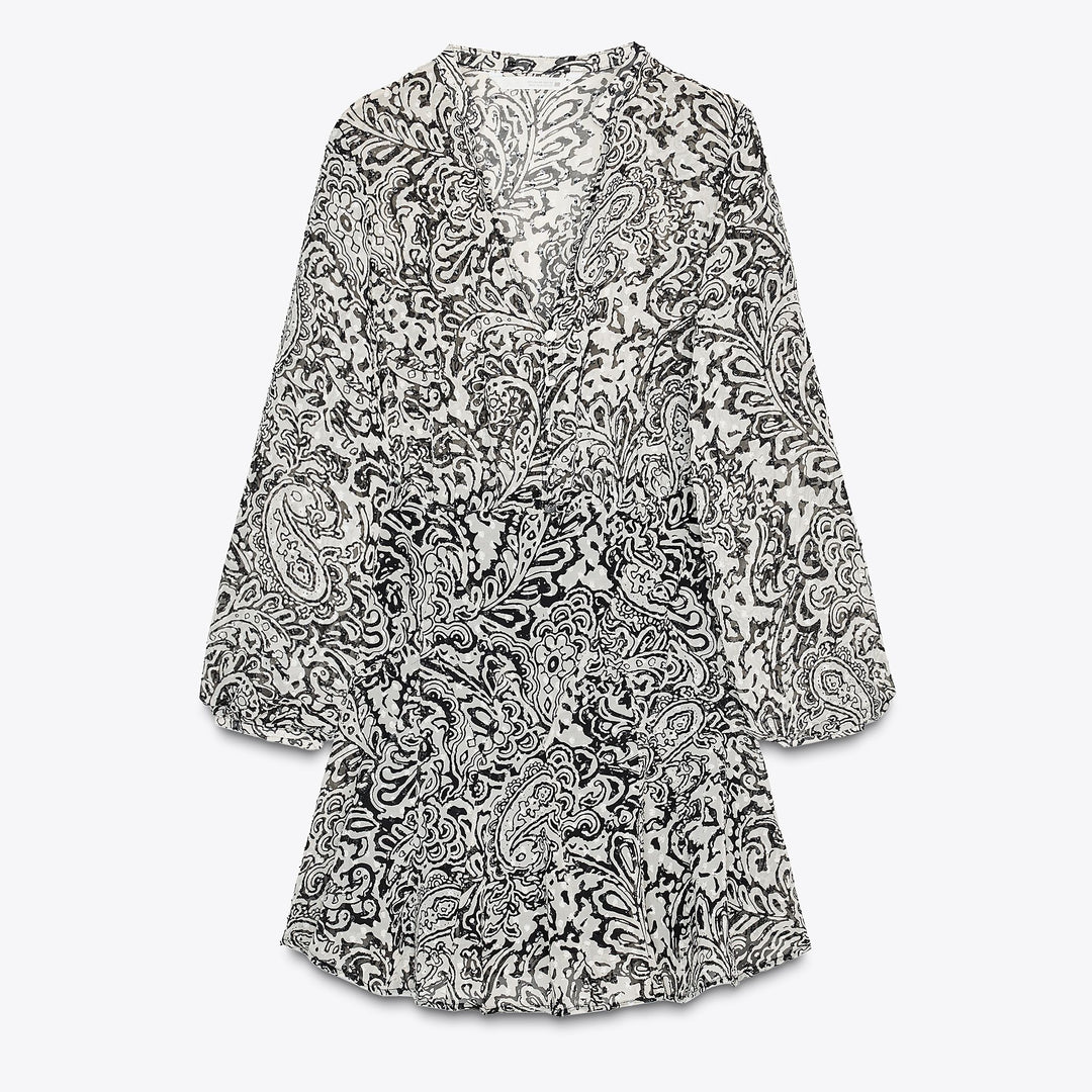 Moudda ZARA - Robe Mini Plumetis - Imprimé Paysley - Tunisie 1