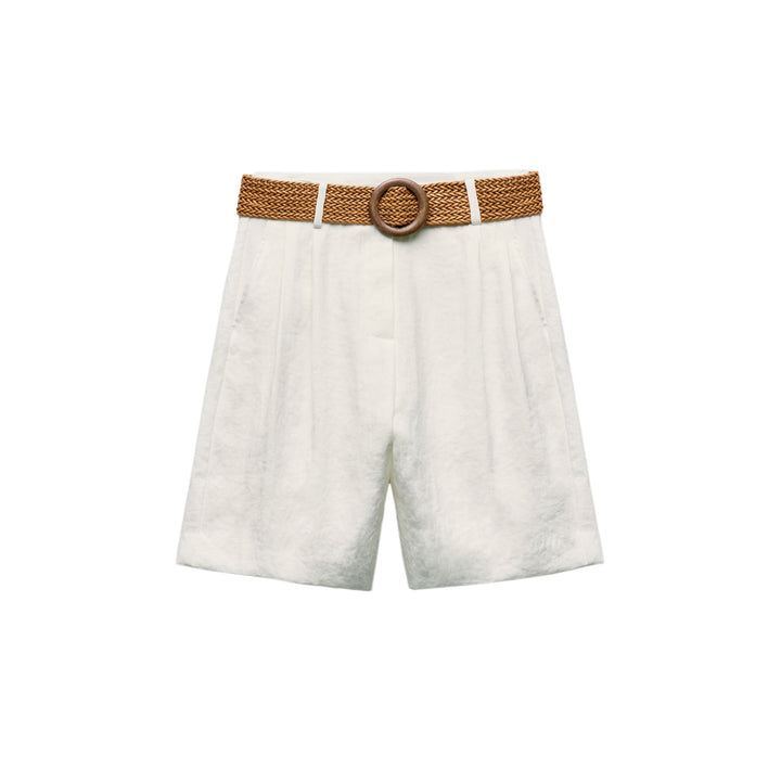 Moudda ZARA - Short ceinture large boucle ronde imitation bois - Tunisie 3