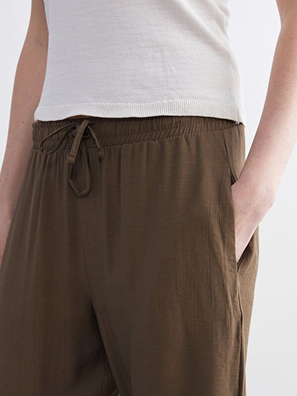 Moudda LC Waikiki - Pantalon tissé fin Femme Moutarde - Tunisie 3