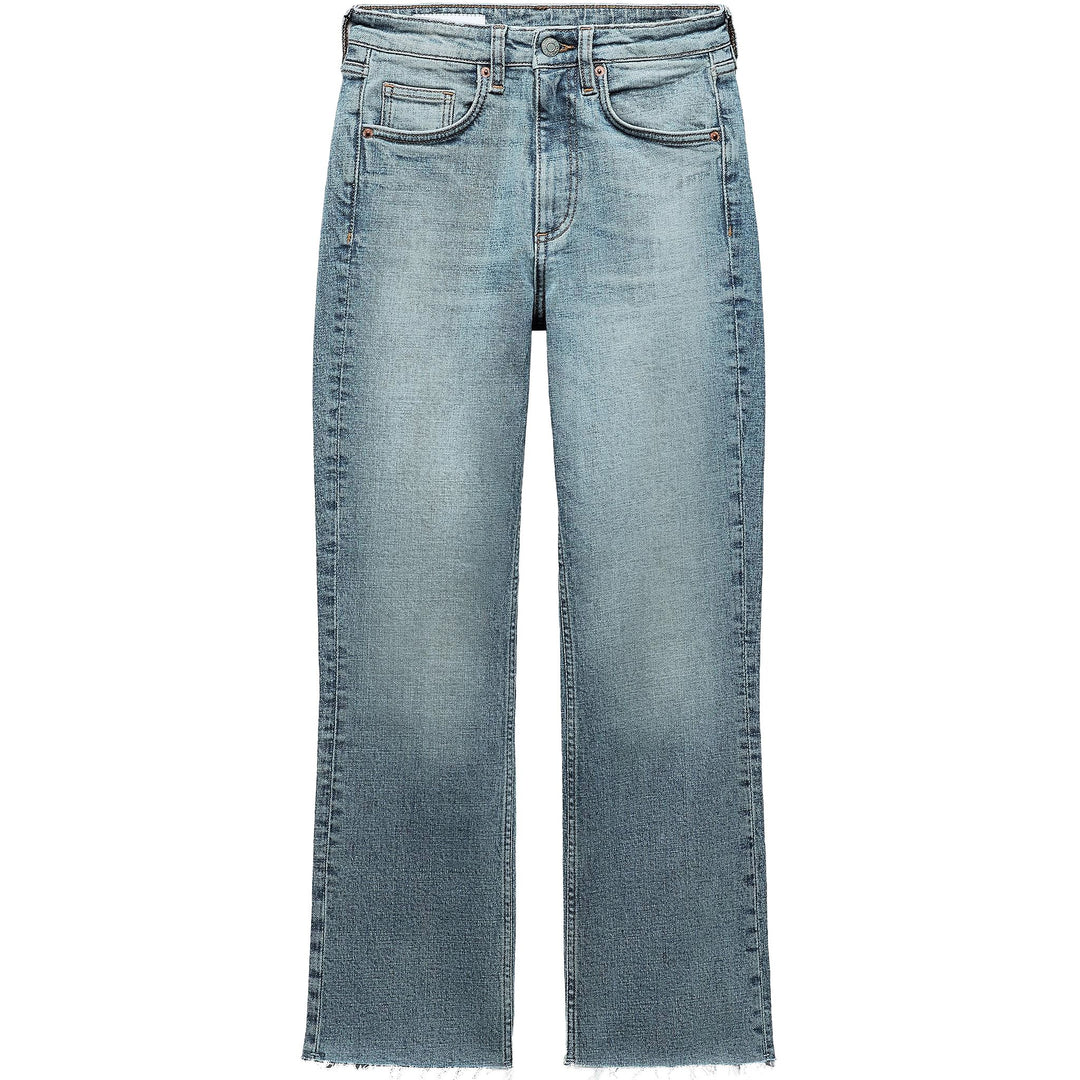 Moudda ZARA - Pantalon évasé court 5 poches taille haute ourlet brut - Tunisie 3