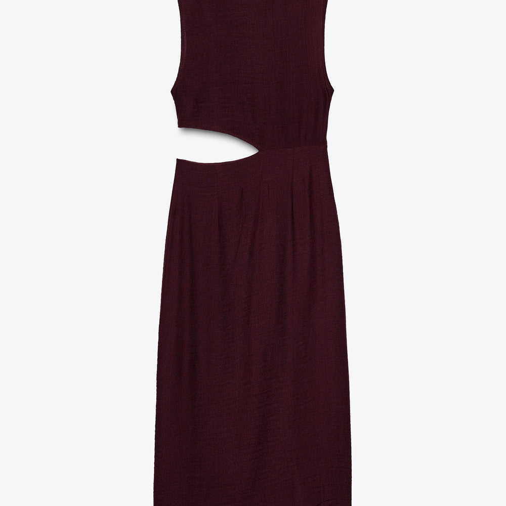 Moudda ZARA - Robe Midi Viscose - Découpe Taille & Détail - Tunisie 2