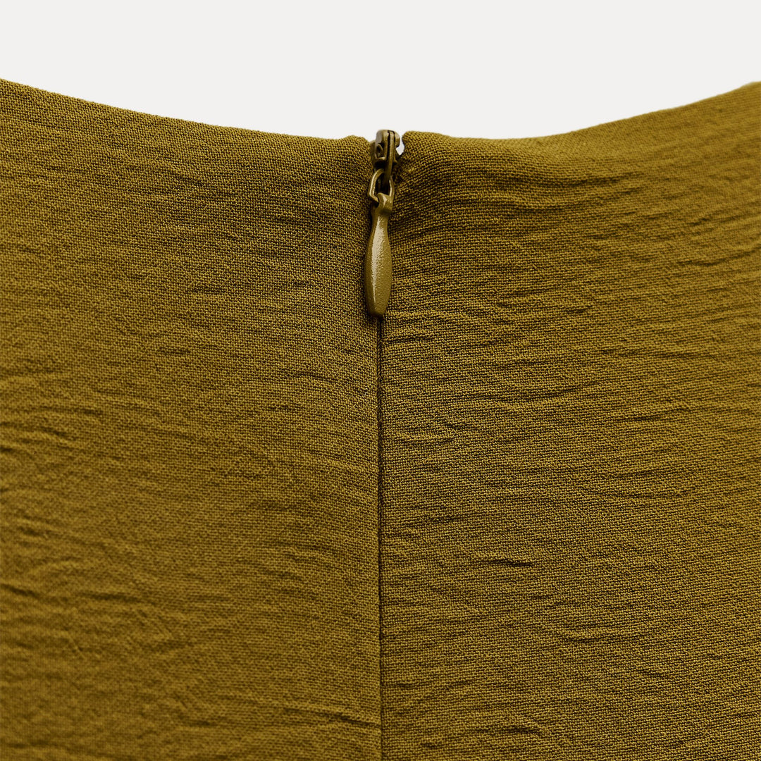 Moudda ZARA - Robe Midi Drapée - Détail Taille - Tunisie 4