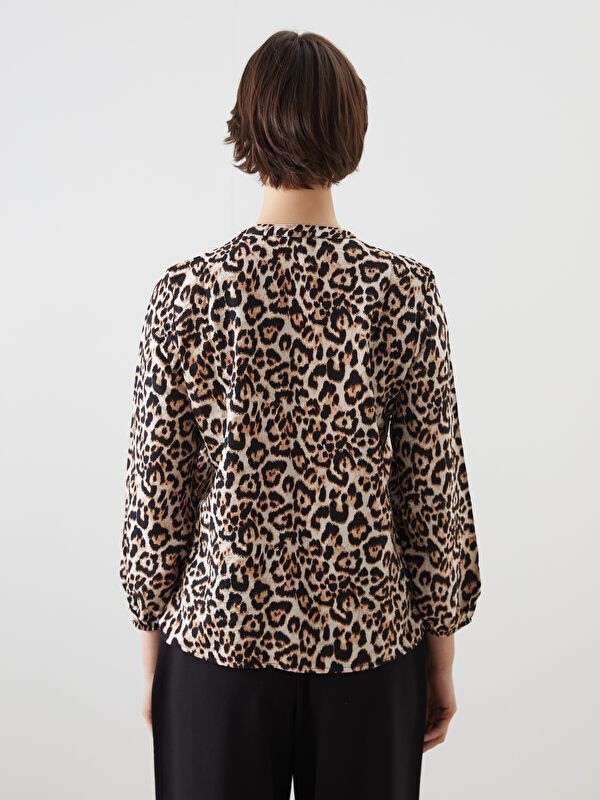 Moudda LC Waikiki - Blouse tissée imprimée manches longues Femme Imprimé mélange - Tunisie 4