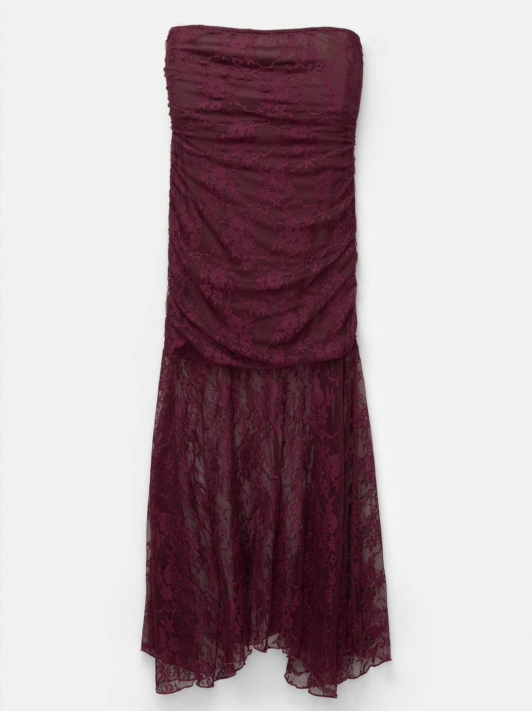 Moudda PULL & BEAR - Robe Midi Dentelle - Encolure Droit & Fronces - Tunisie 3
