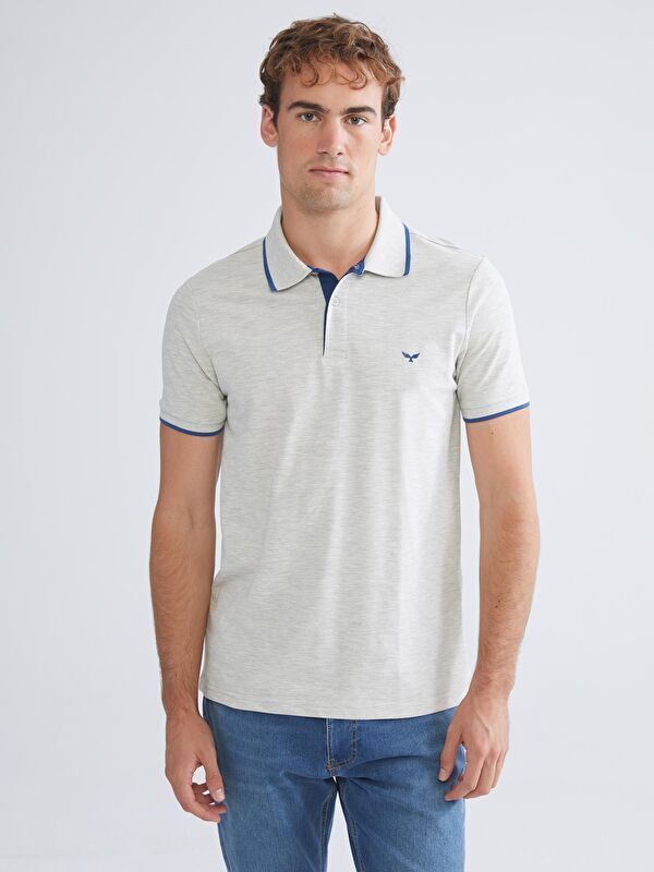 Moudda LC Waikiki - T-shirt col polo basique manches courtes en jersey - Tunisie 1