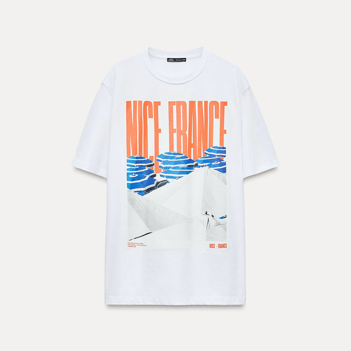 Moudda ZARA - T-shirt Imprimé Villes - Tunisie 1