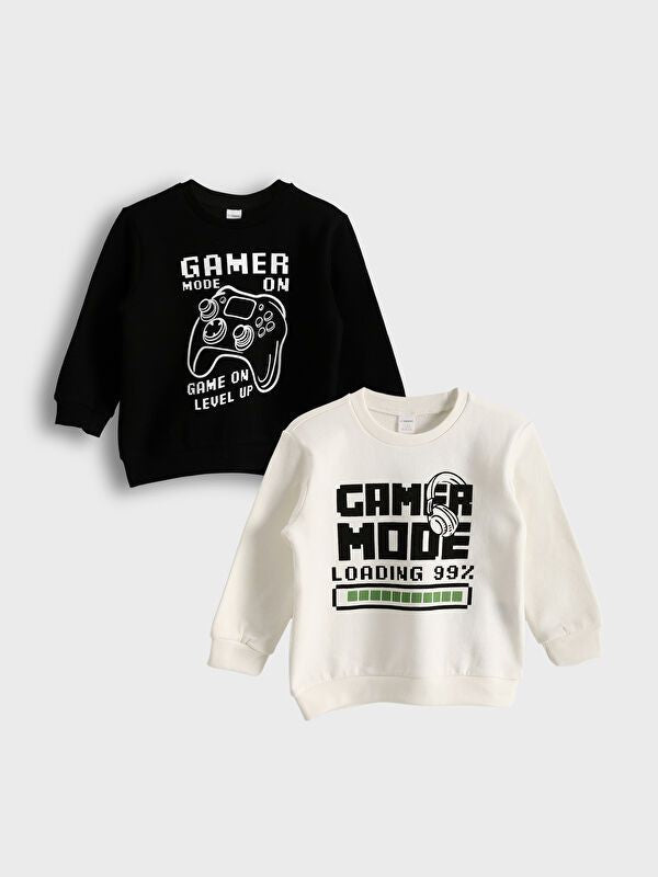 Moudda LC Waikiki - Pack sweatshirt jersey Garçon Noir - Tunisie 1