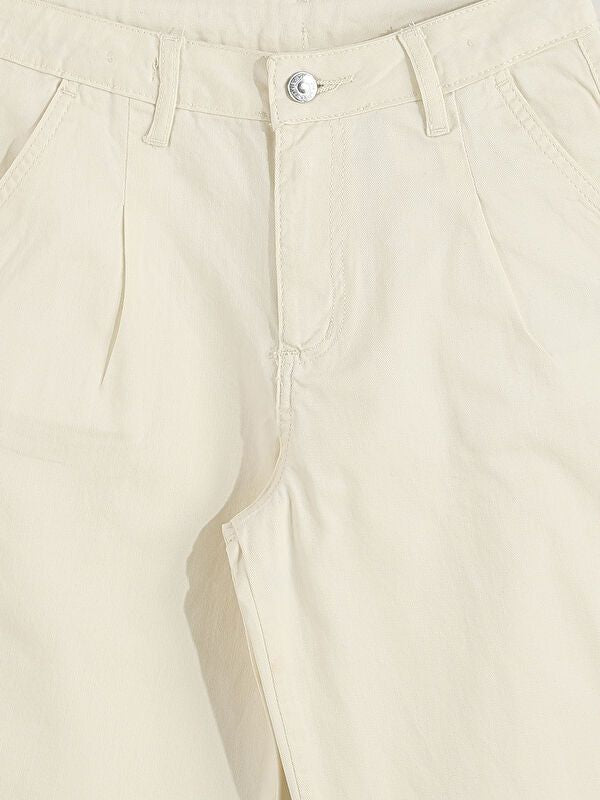 Moudda LC Waikiki - Pantalon tissé Fille Ecru - Tunisie 4