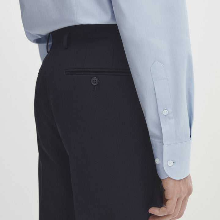 Moudda Massimo Dutti - Pantalon costume bi-naturel extensible bleu marine - Tunisie 3