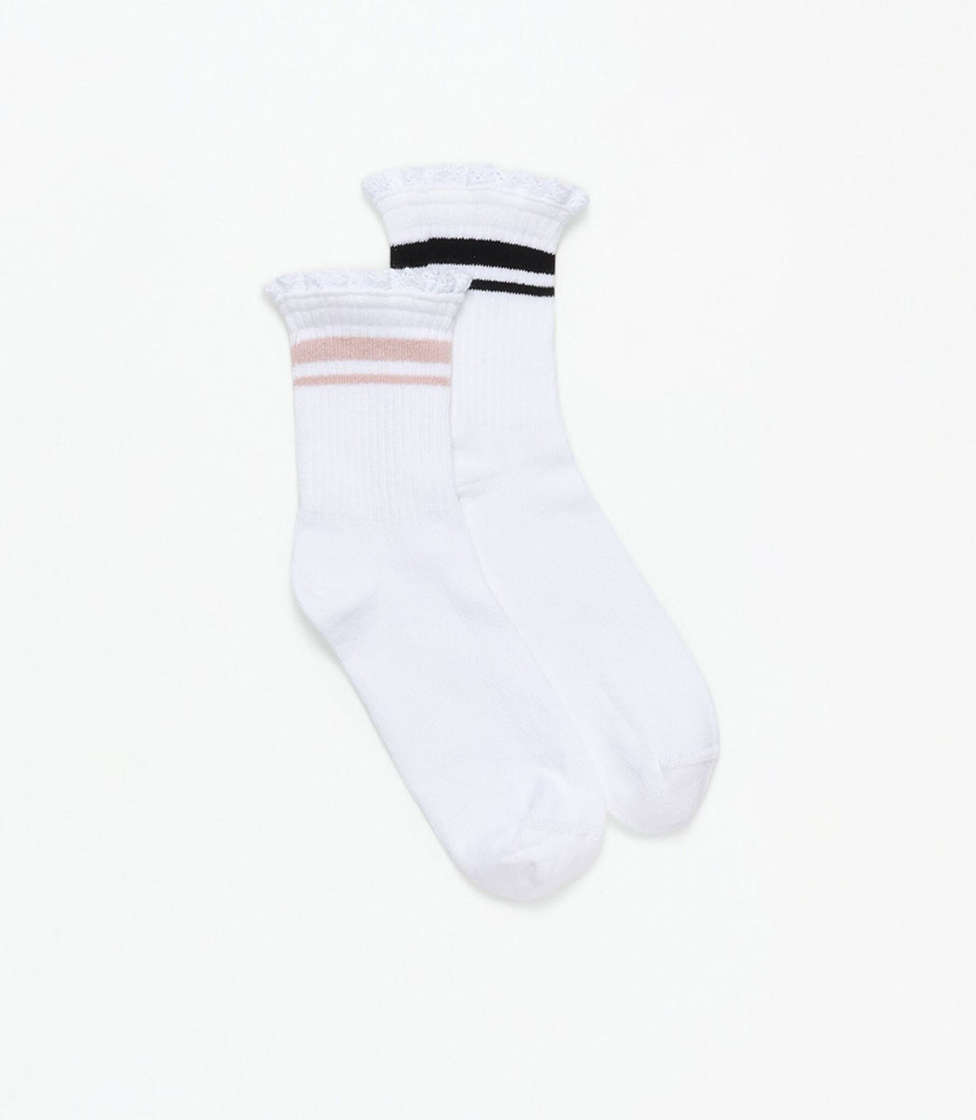 Moudda Lefties - Pack 2 Chaussettes Cheville - Fantaisie Dentelle Ruban - Tunisie 1