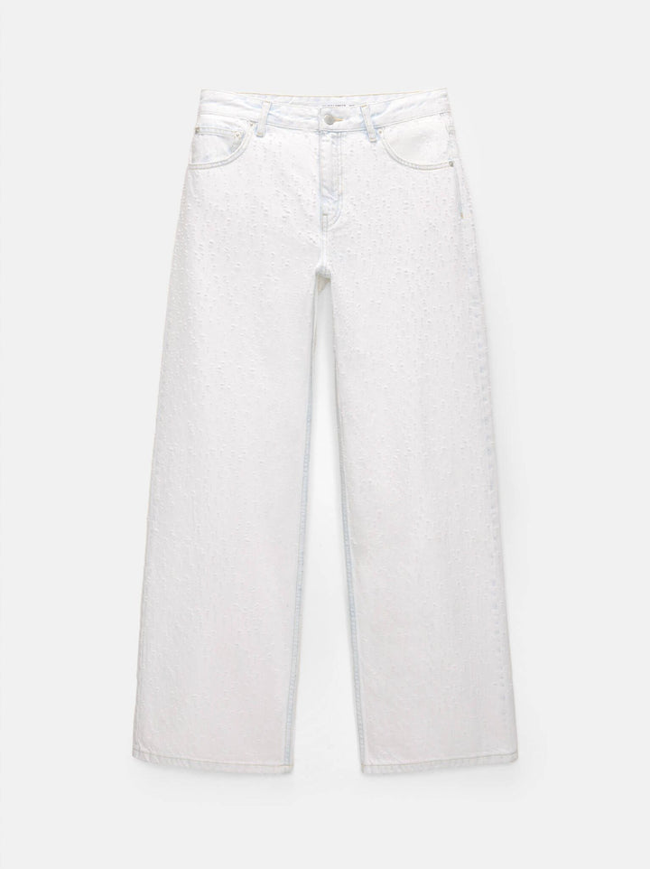 Moudda PULL & BEAR - Pantalon Denim Droit Taille Moyenne Mini Déchiré - Tunisie 7