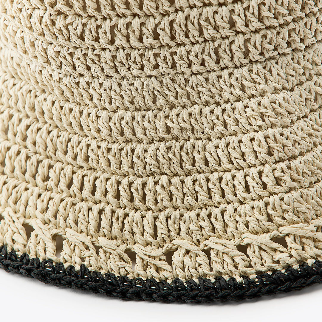 Moudda ZARA - Chapeau Bucket Crochet - Papier Tressé & Bord Contrasté - Tunisie 2