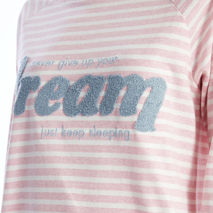 Moudda LC Waikiki - Pyjama en jersey manches longues Femme Mélange rose - Tunisie 3