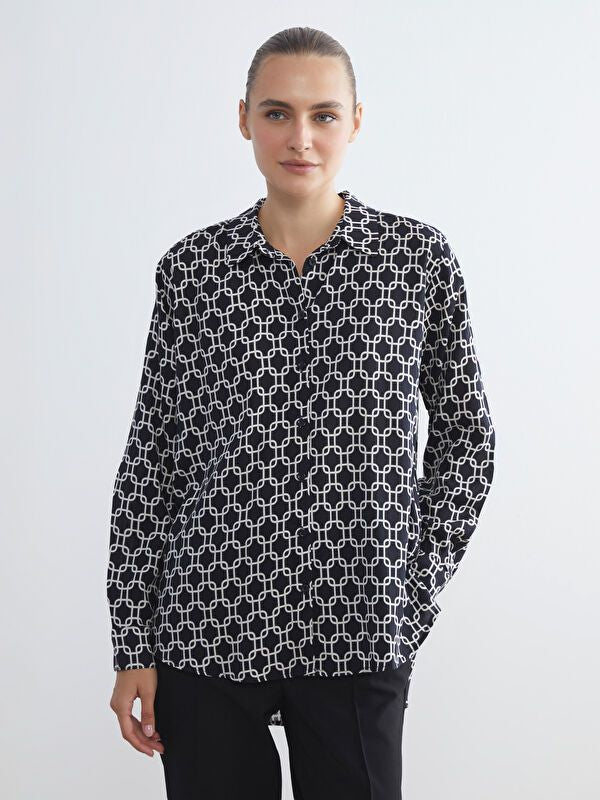 Moudda LC Waikiki - Chemise imprimée tissée cv à manches longues pour Femmes - Tunisie 1