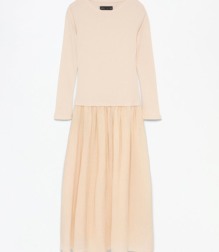 Moudda Lefties - Robe Midi Bi-matière - Côtes - Tunisie 1