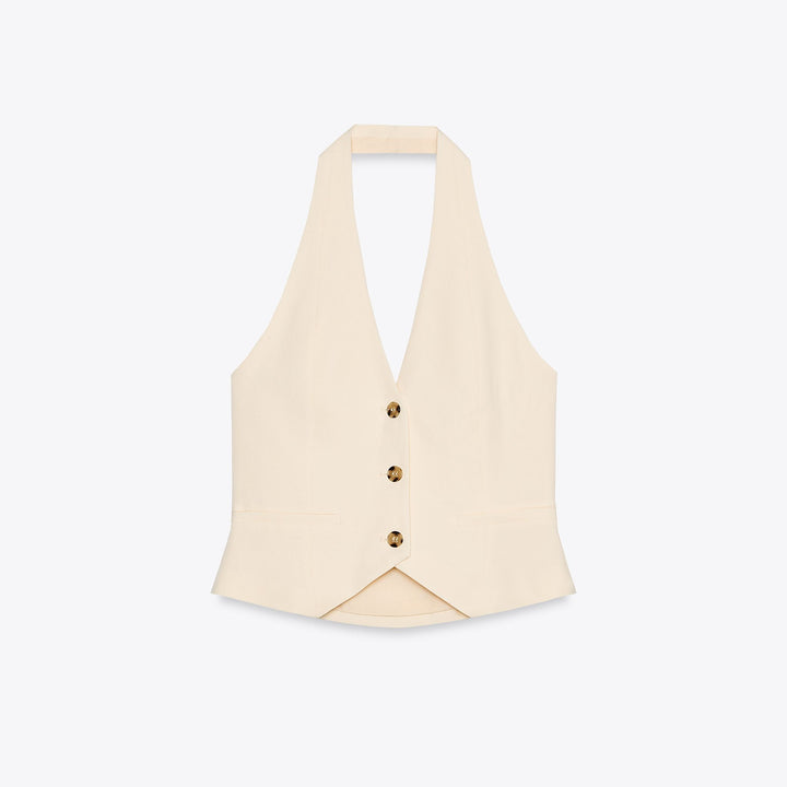 Moudda ZARA - Gilet Halter Lin - Cintré - Tunisie 1