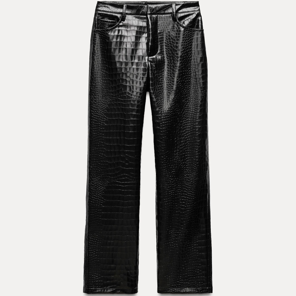 Moudda ZARA - Pantalon droit similicuir motif noix de coco - Tunisie 2