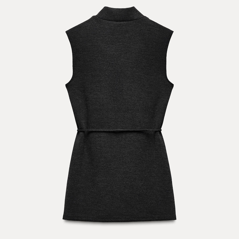 Moudda ZARA - Top - Col Perkins & Ceinture Soft Piqué - Tunisie 2