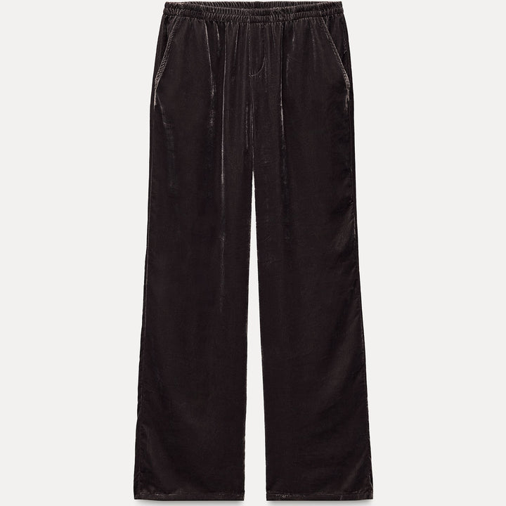 Moudda ZARA - Pantalon pyjama en velours, cordon à la taille – ensemble - Tunisie 2