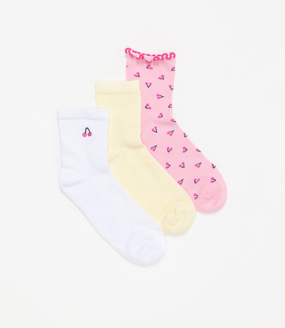 Moudda Lefties - Pack 3 Chaussettes Cheville - Cerise Curling - Tunisie 1