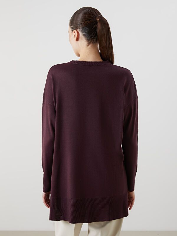 Moudda LC Waikiki - Tunique tricot Femme Prune foncée - Tunisie 4