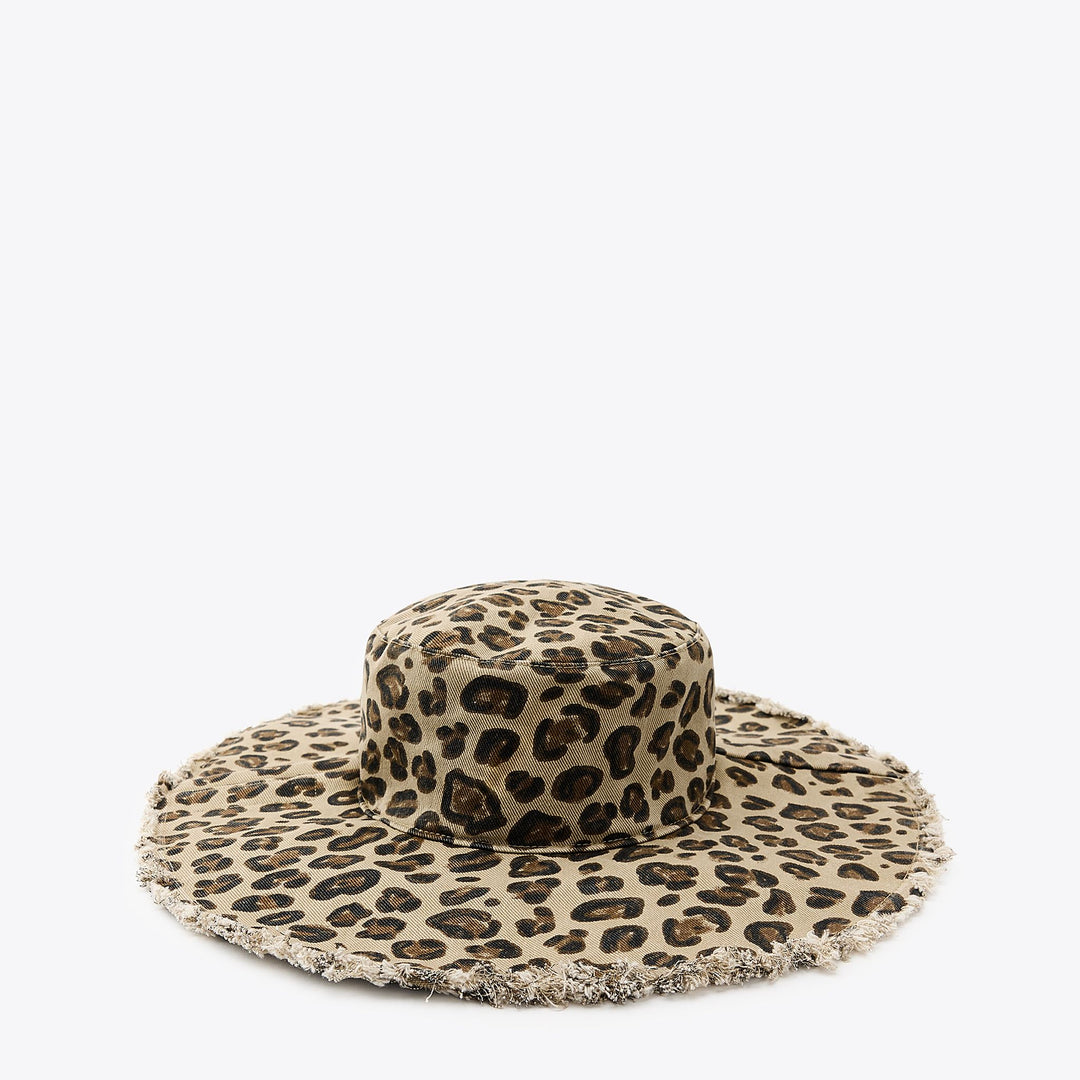 Moudda ZARA - Chapeau Bucket - Serge, Imprimé Animal & Large Bord - Tunisie 1