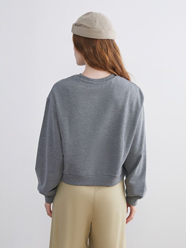 Moudda LC Waikiki - Sweatshirt en jersey Femme Mélange gris clair - Tunisie 4