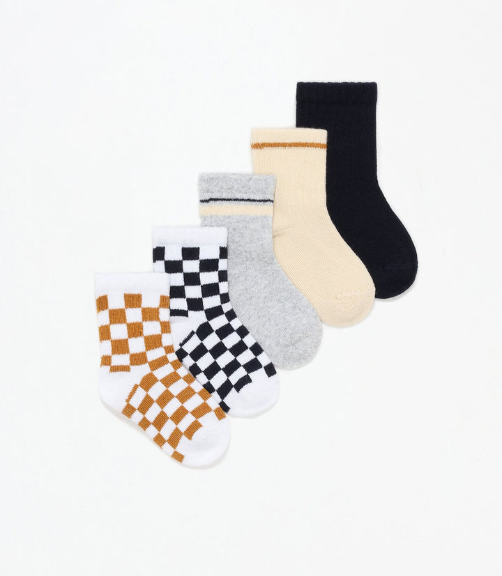 Moudda Lefties - Pack 5 Chaussettes Longues - Carreaux - Tunisie 1