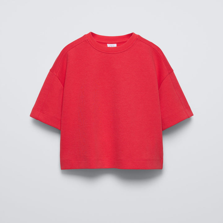 Moudda ZARA - T-shirt fille manches courtes, maille interlock duo - Tunisie 2