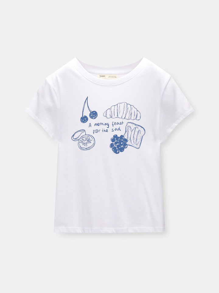 Moudda PULL & BEAR - Body Graphique Illustration Ligne Nourriture - Tunisie 3
