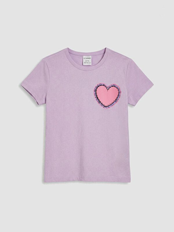 Moudda LC Waikiki - Body manches courtes en jersey pour Fille couleur Lilas - Tunisie 1