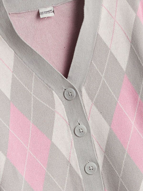 Moudda LC Waikiki - Cardigan en tricot Fille Jacquard bleu - Tunisie 1