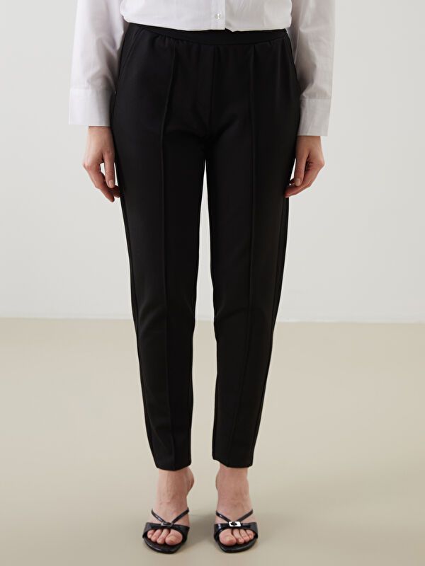 Moudda LC Waikiki - Pantalon tissé moyen basique Femme Noir - Tunisie 2