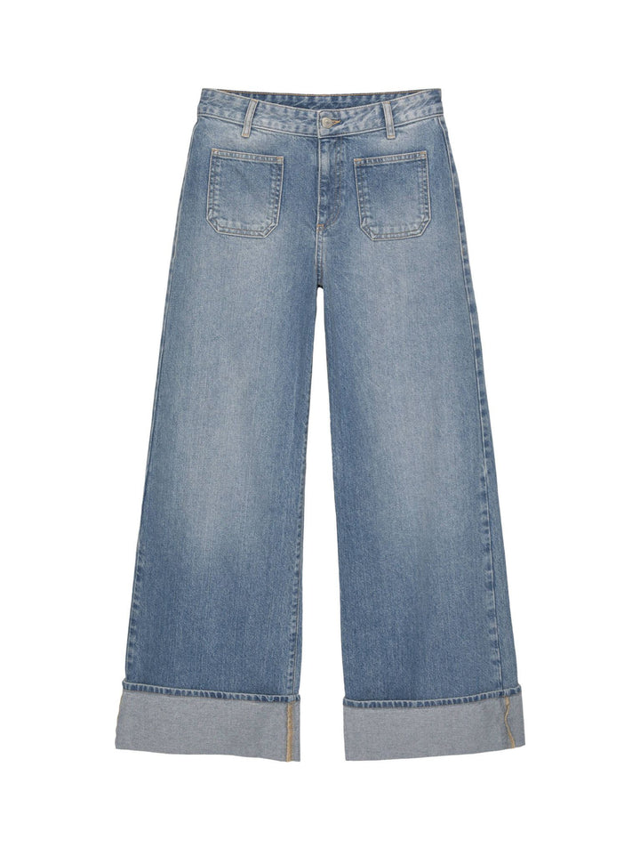 Moudda PULL & BEAR - Pantalon Denim Jambe Large Poches Plastron - Tunisie 1